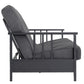Harlow Metal Arm Full Size Futon - Gray - Full