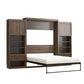 Paramount Single Side Cabinet for Wall Beds with Pullout Nightstand and Storage - Columbia Walnut