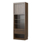 Paramount Single Side Cabinet for Wall Beds with Pullout Nightstand and Storage - Columbia Walnut