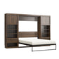 Paramount Single Side Cabinet for Wall Beds with Pullout Nightstand and Storage - Columbia Walnut