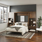 Paramount Single Side Cabinet for Wall Beds with Pullout Nightstand and Storage - Columbia Walnut