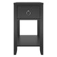 Her Majesty Narrow Side Table - Black