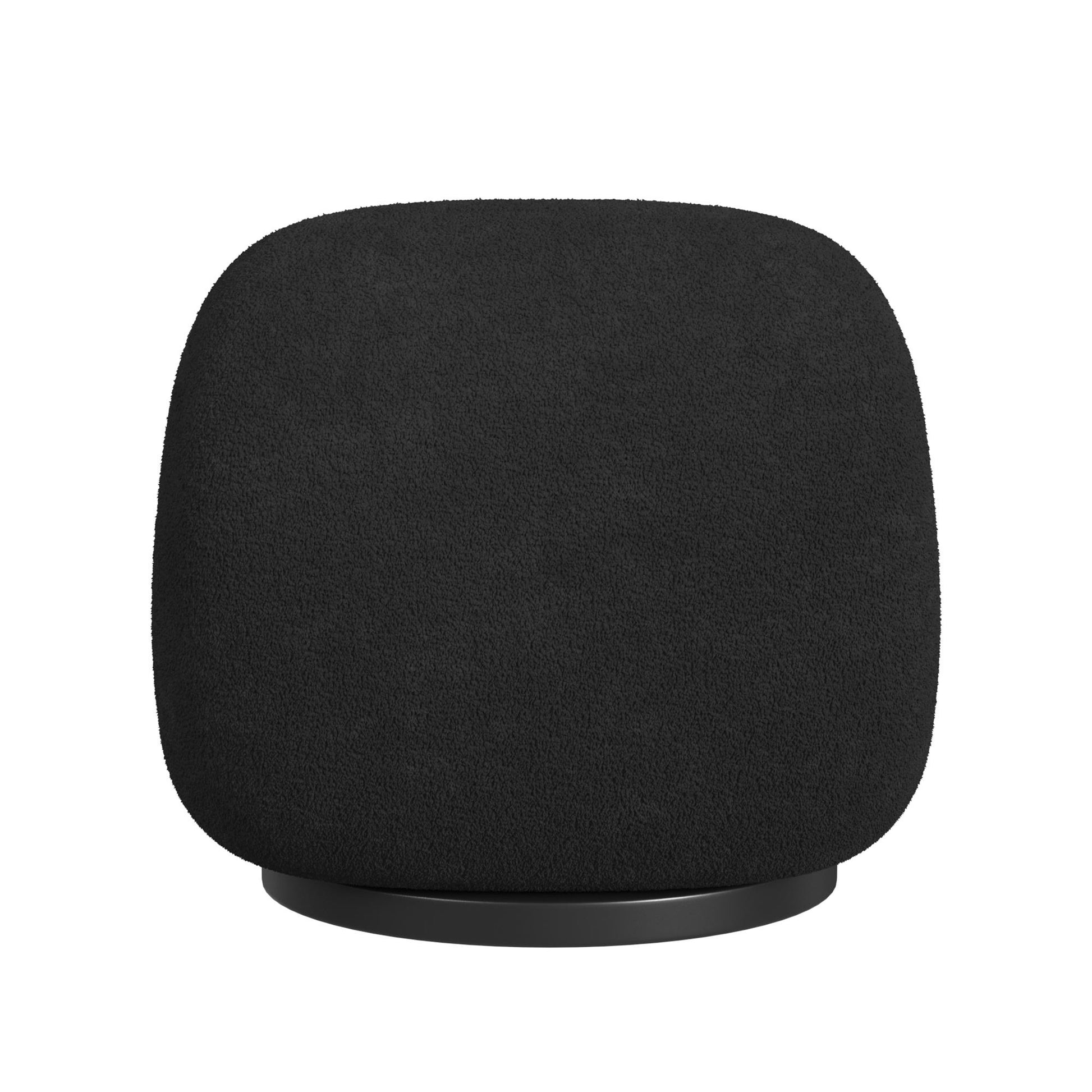 Crosby Boucle Swivel Chair - Black