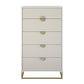 Kelly 5 Drawer Dresser - White