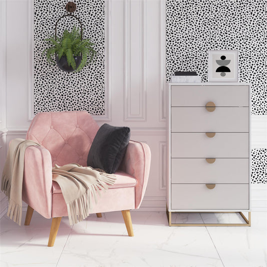 Kelly 5 Drawer Dresser - White