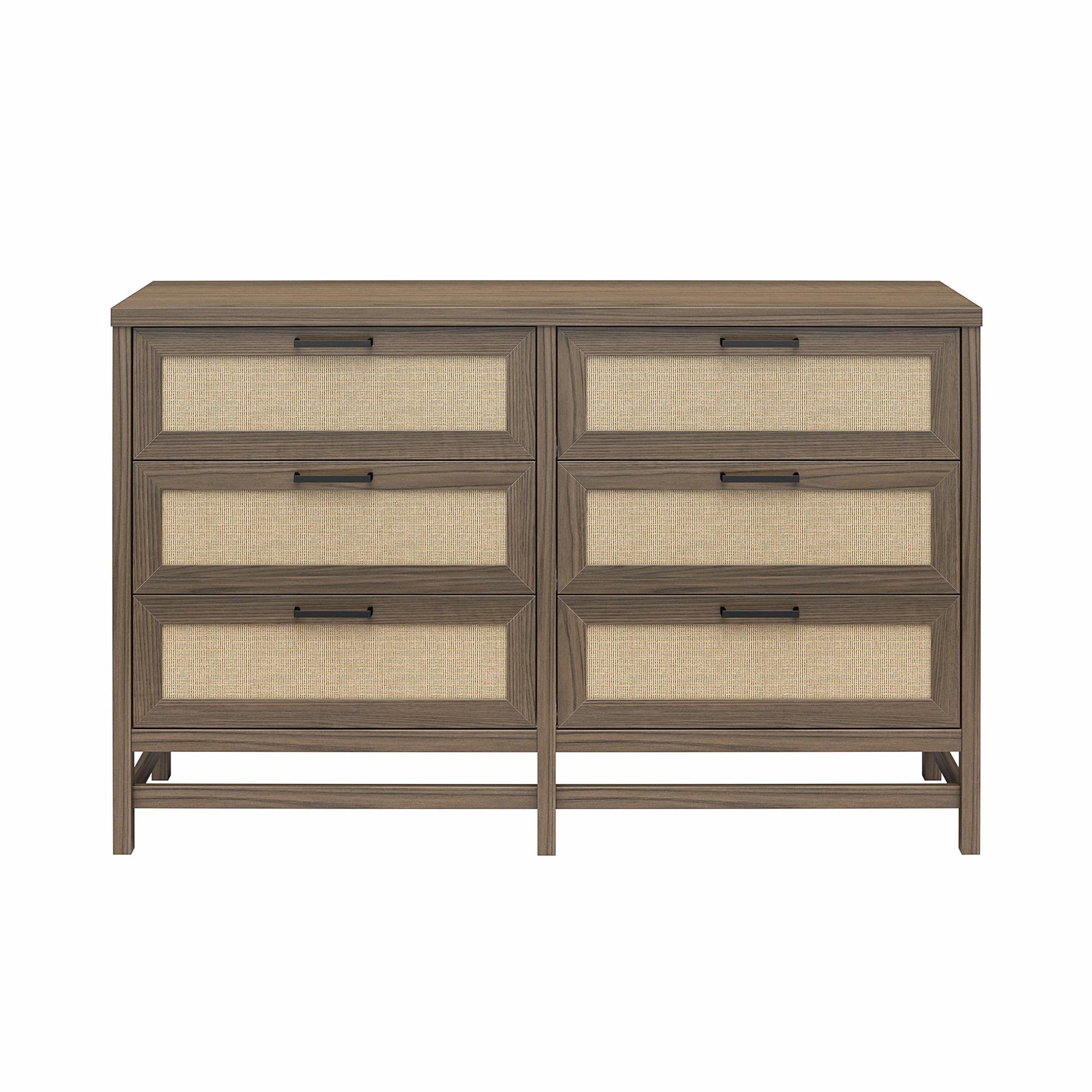 Lennon 6 Drawer Dresser - Medium Brown