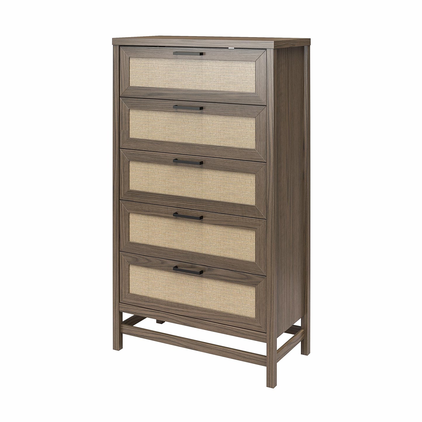 Lennon 5 Drawer Dresser - Medium Brown