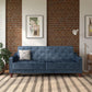 Vintage Tufted Split Back Futon - Blue