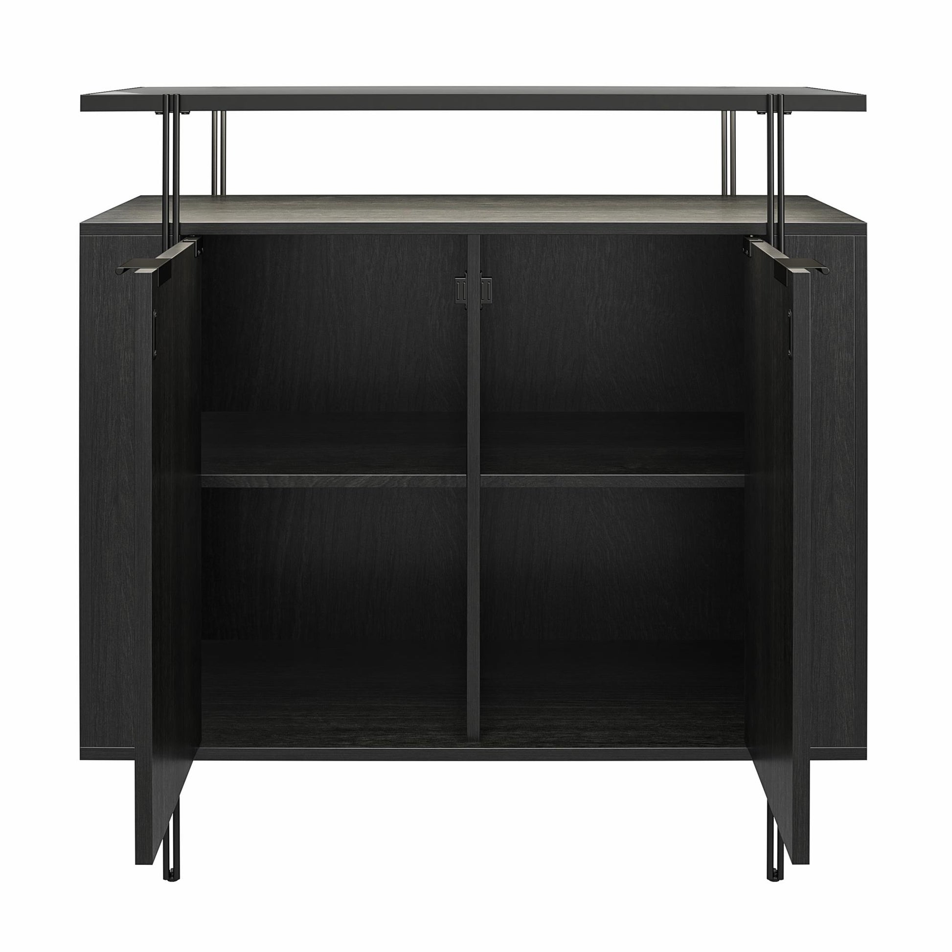 Ameriwood Home Lakeland Bar Cabinet, Black Oak - Black Oak