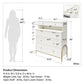 Anastasia 4 Drawer Dresser with Hutch - White