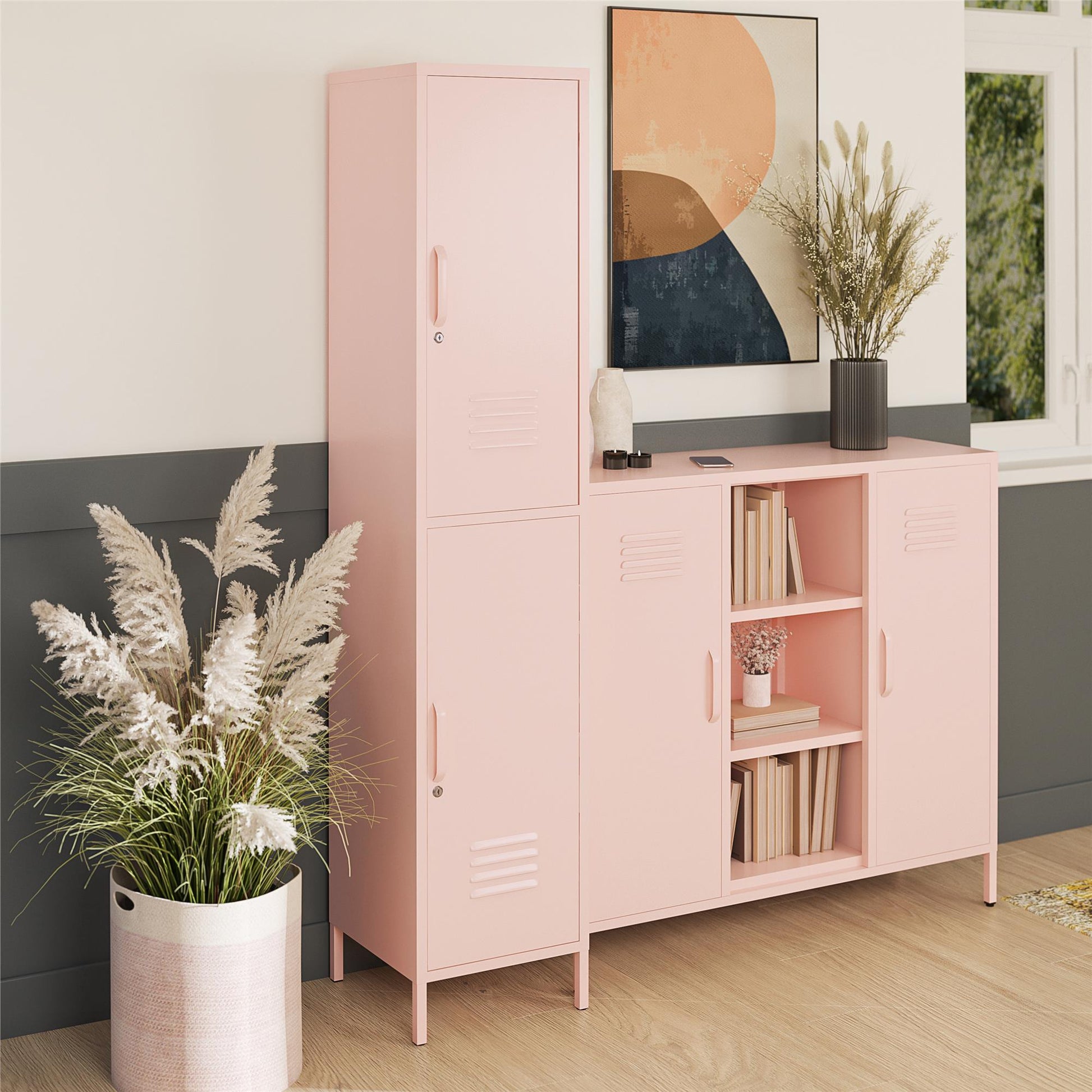 Mission District 2 Door Cabinet - Pale Pink