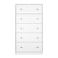 Ellwyn Tall 5 Drawer Dresser - White