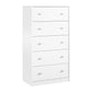 Ellwyn Tall 5 Drawer Dresser - White