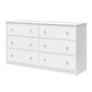 Ellwyn 6 Drawer Wide Dresser - White