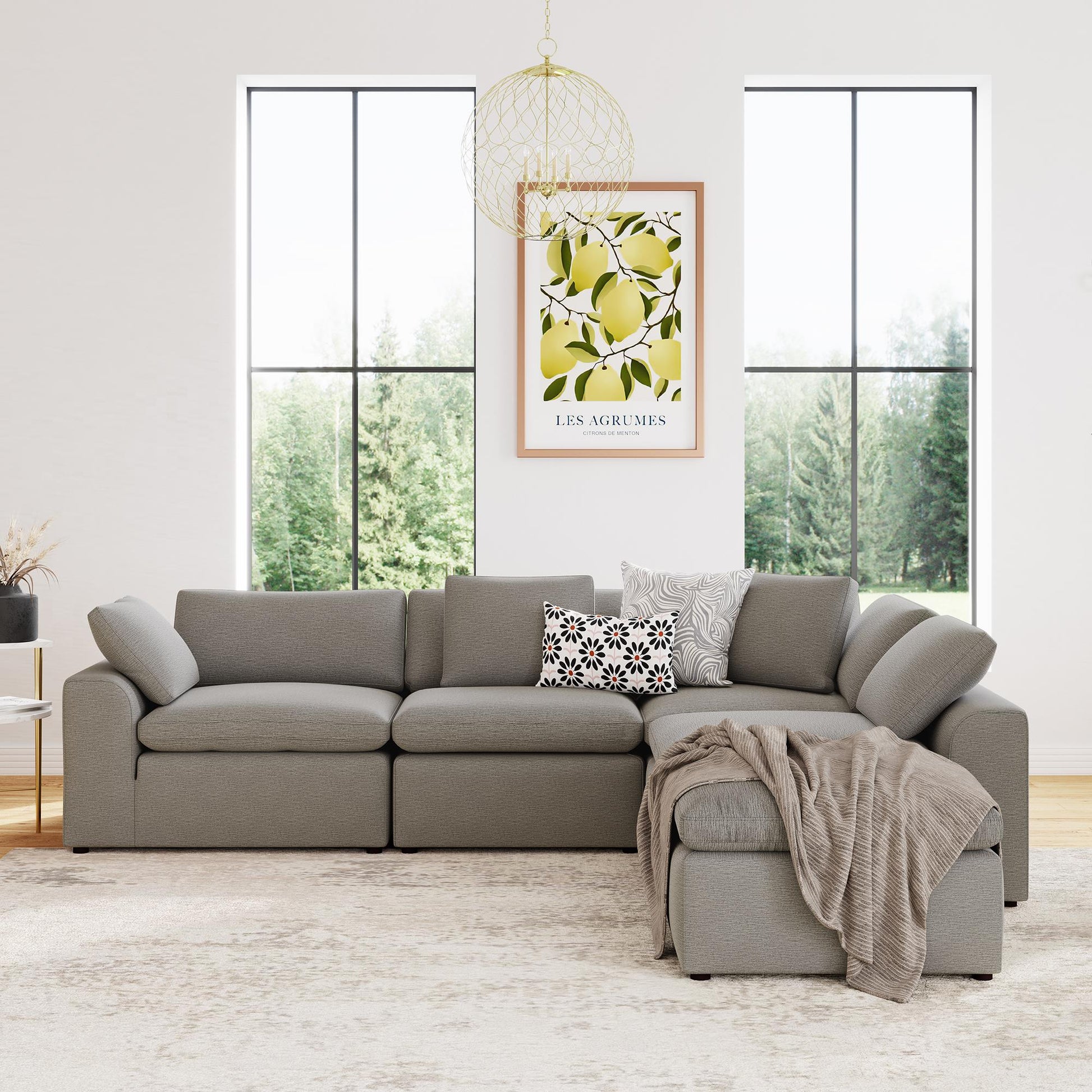 York Modular Ottoman - Taupe
