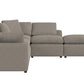 York Modular Armless Chair - Taupe