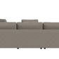 York Modular Armless Chair - Taupe