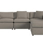 York Modular Armless Chair - Taupe