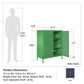 Novogratz Channing 2 Door Accent Cabinet-Mesh Metal Locker - Navy