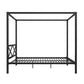 DHP Remna Queen Metal Canopy Bed, Black - Black - Queen