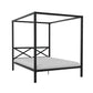 DHP Remna Queen Metal Canopy Bed, Black - Black - Queen