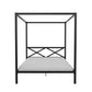 DHP Remna Queen Metal Canopy Bed, Black - Black - Queen
