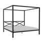 DHP Remna King Metal Canopy Bed, Black - Black - King