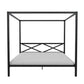 DHP Remna King Metal Canopy Bed, Black - Black - King