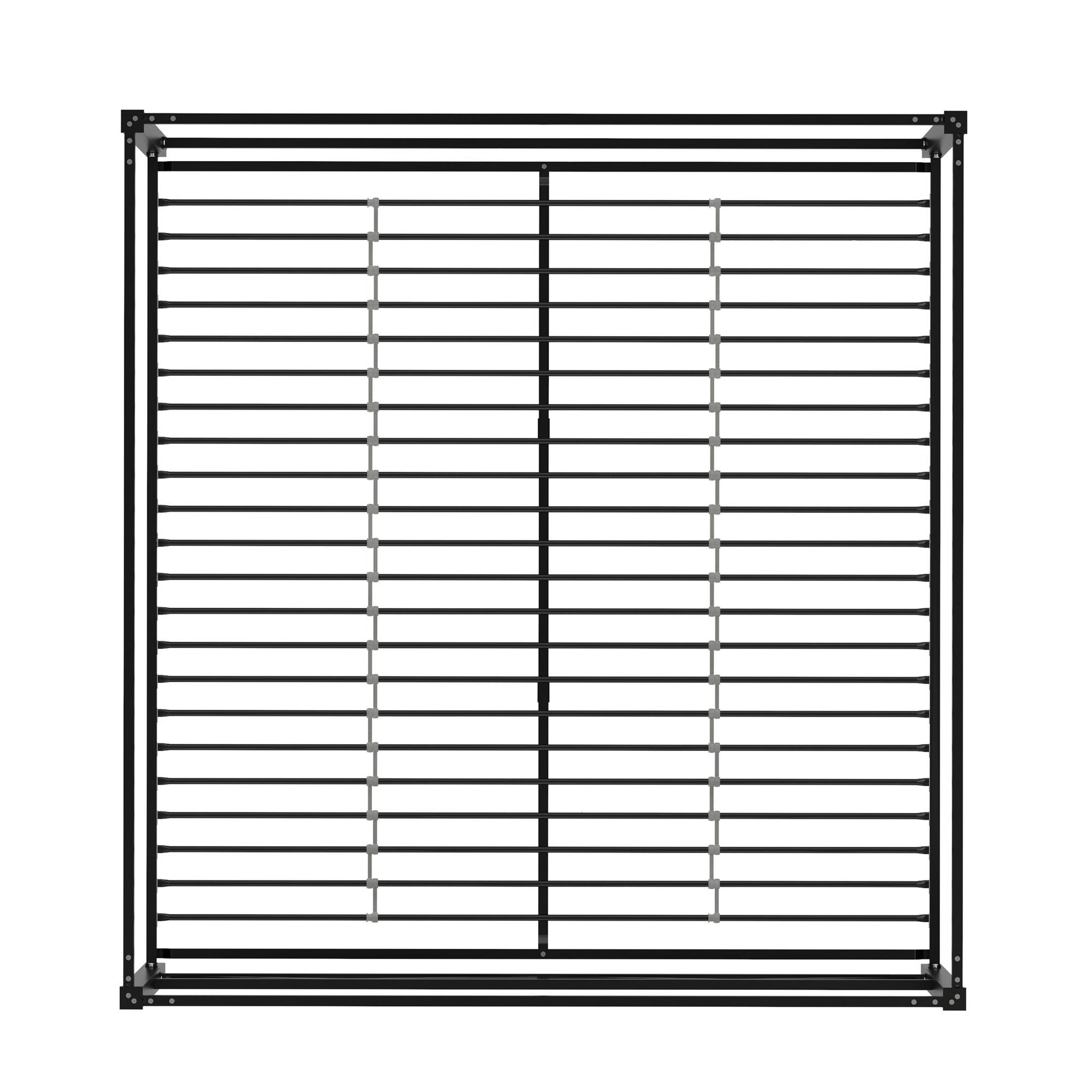 DHP Remna King Metal Canopy Bed, Black - Black - King