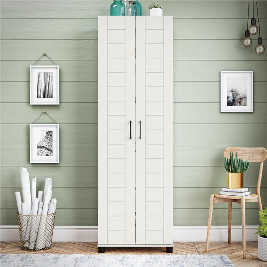 Loxley 24 In Wide 2 Door Shiplap Cabinet - White