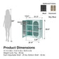 Luna Short 2 Door Accent Cabinet with Fluted Glass - Parchment