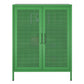 Novogratz Channing 2 Door Accent Cabinet-Mesh Metal Locker - Kelly Green