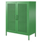 Novogratz Channing 2 Door Accent Cabinet-Mesh Metal Locker - Kelly Green
