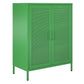 Novogratz Channing 2 Door Accent Cabinet-Mesh Metal Locker - Kelly Green