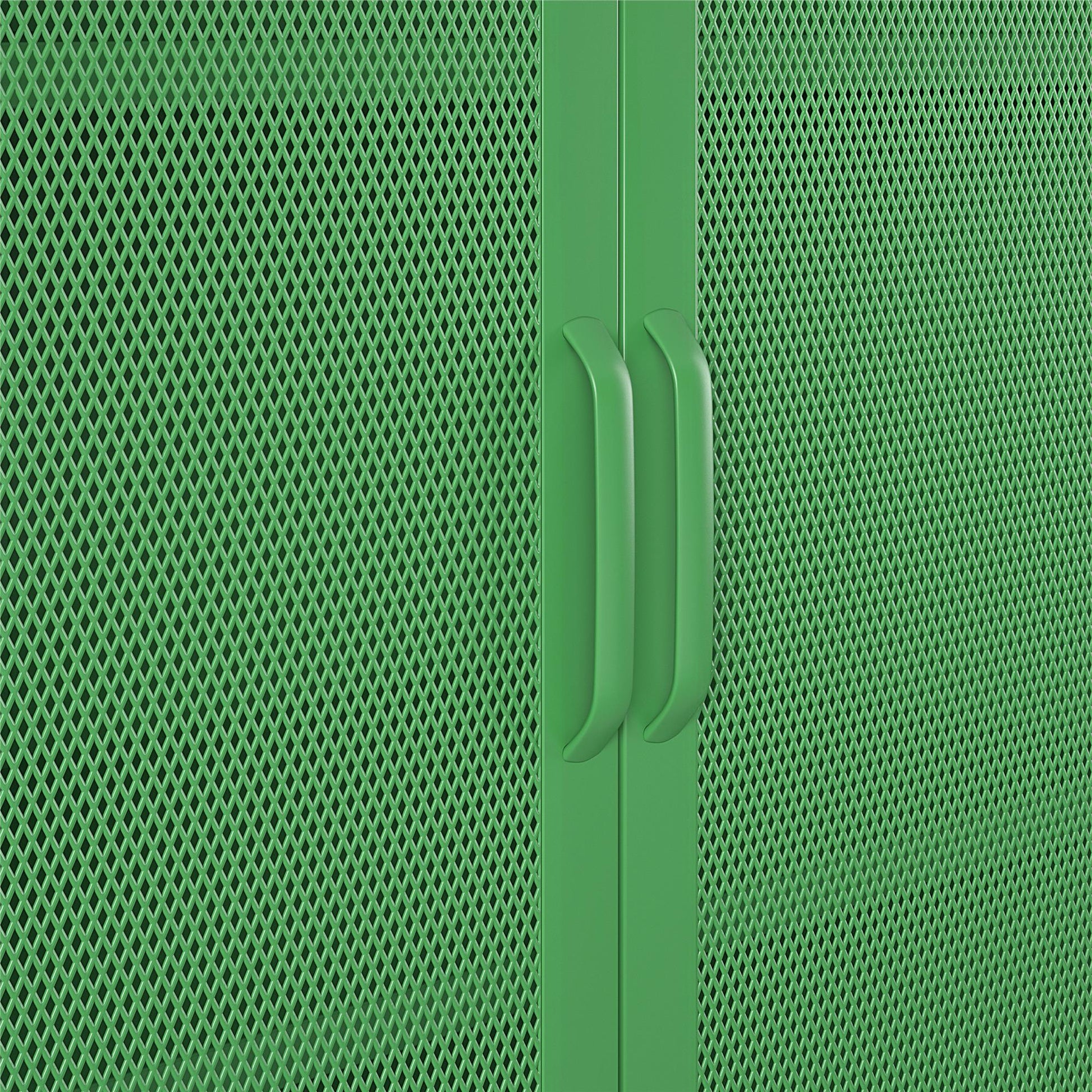 Novogratz Channing 2 Door Accent Cabinet-Mesh Metal Locker - Kelly Green