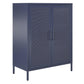 Novogratz Channing 2 Door Accent Cabinet-Mesh Metal Locker - Navy