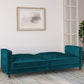 DHP Penelope Pin Tufted Futon, Green Velvet - Green