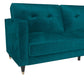 DHP Penelope Pin Tufted Futon, Green Velvet - Green