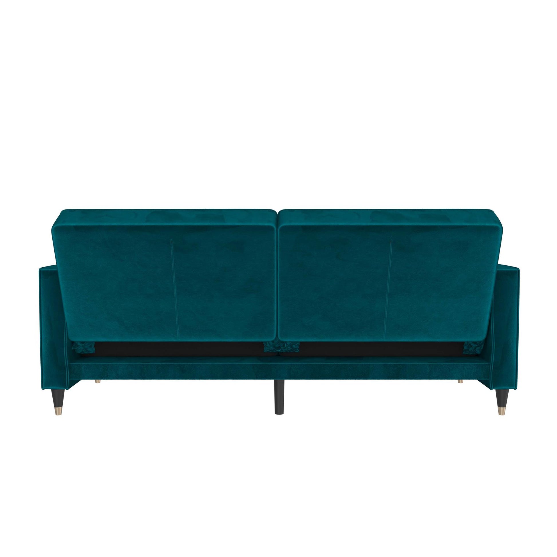 DHP Penelope Pin Tufted Futon, Green Velvet - Green