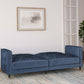 DHP Penelope Pin Tufted Futon, Blue Velvet - Blue