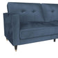 DHP Penelope Pin Tufted Futon, Blue Velvet - Blue