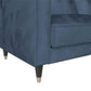 DHP Penelope Pin Tufted Futon, Blue Velvet - Blue