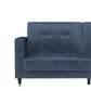 DHP Penelope Pin Tufted Futon, Blue Velvet - Blue