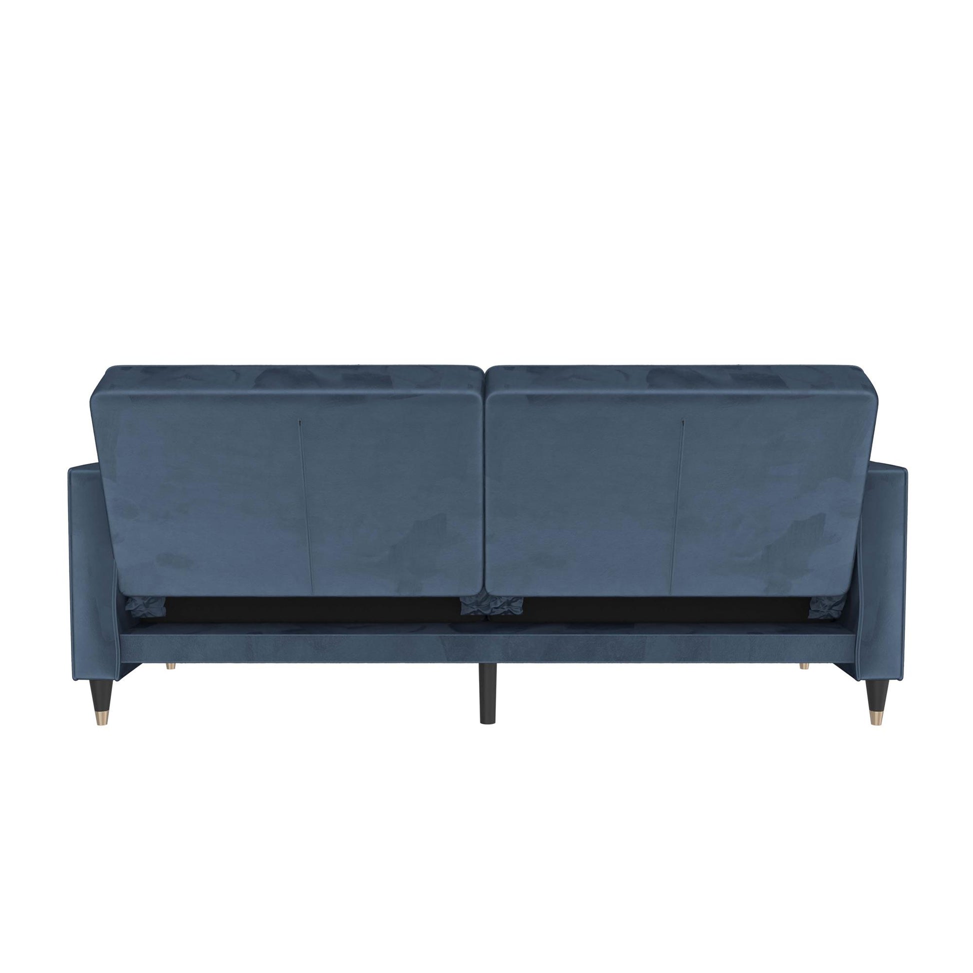 DHP Penelope Pin Tufted Futon, Blue Velvet - Blue