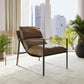 Varick Faux Leather Accent Chair - Acorn