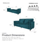 DHP Penelope Pin Tufted Futon, Green Velvet - Green