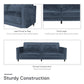DHP Penelope Pin Tufted Futon, Blue Velvet - Blue