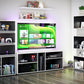 Shadow Gaming and Collectable Display Storage Bookcase - White