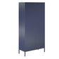 Novogratz Channing Tall 2 Door Storage Cabinet-Mesh Metal Locker - Navy