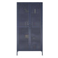 Novogratz Channing Tall 2 Door Storage Cabinet-Mesh Metal Locker - Navy